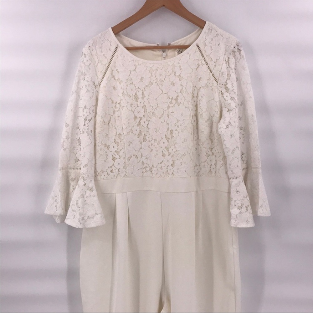 Elegant white lace jumpsuit